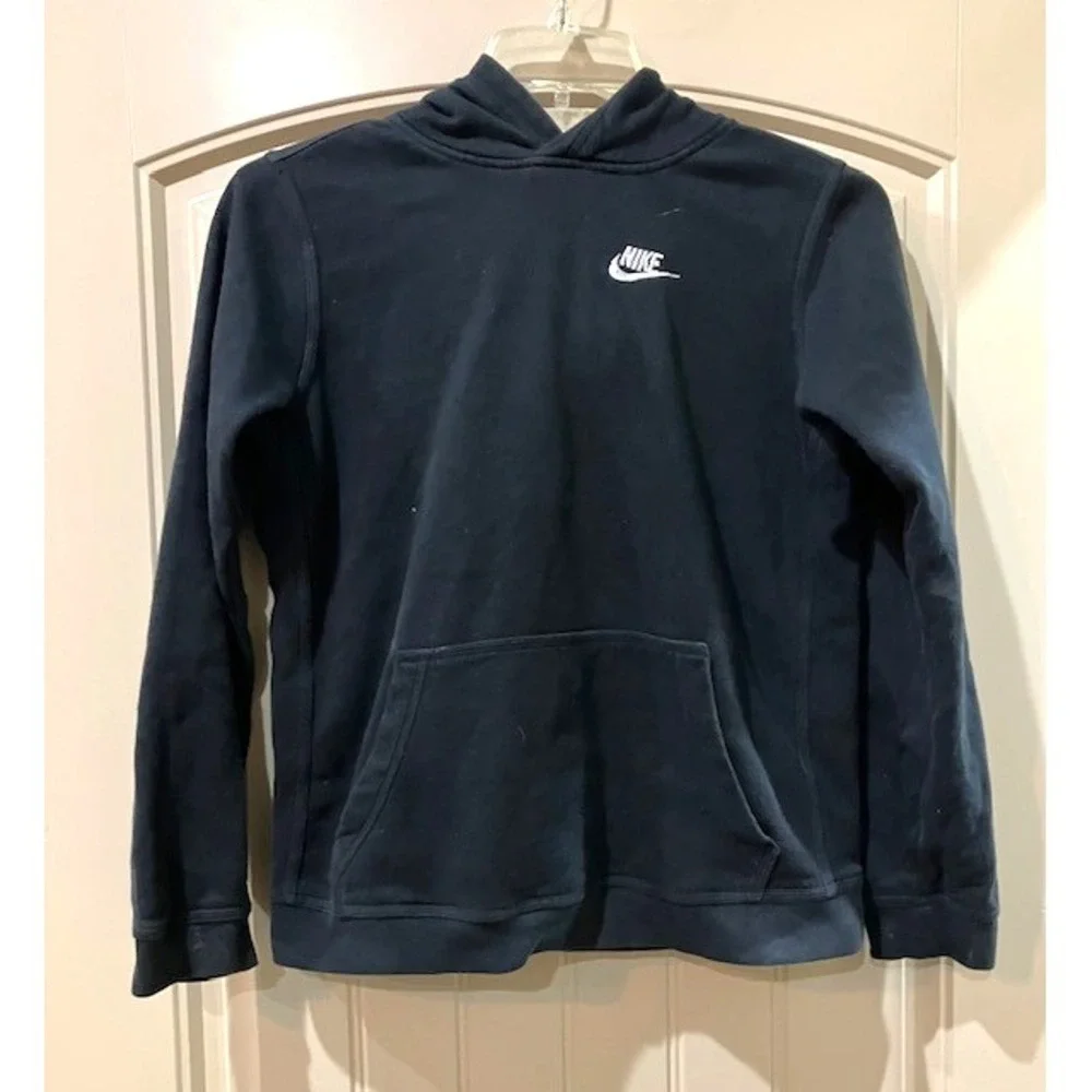 NIKE Youth Size XL (18/20 ) Pullover Black Hoodie Sweatshirt Fleece